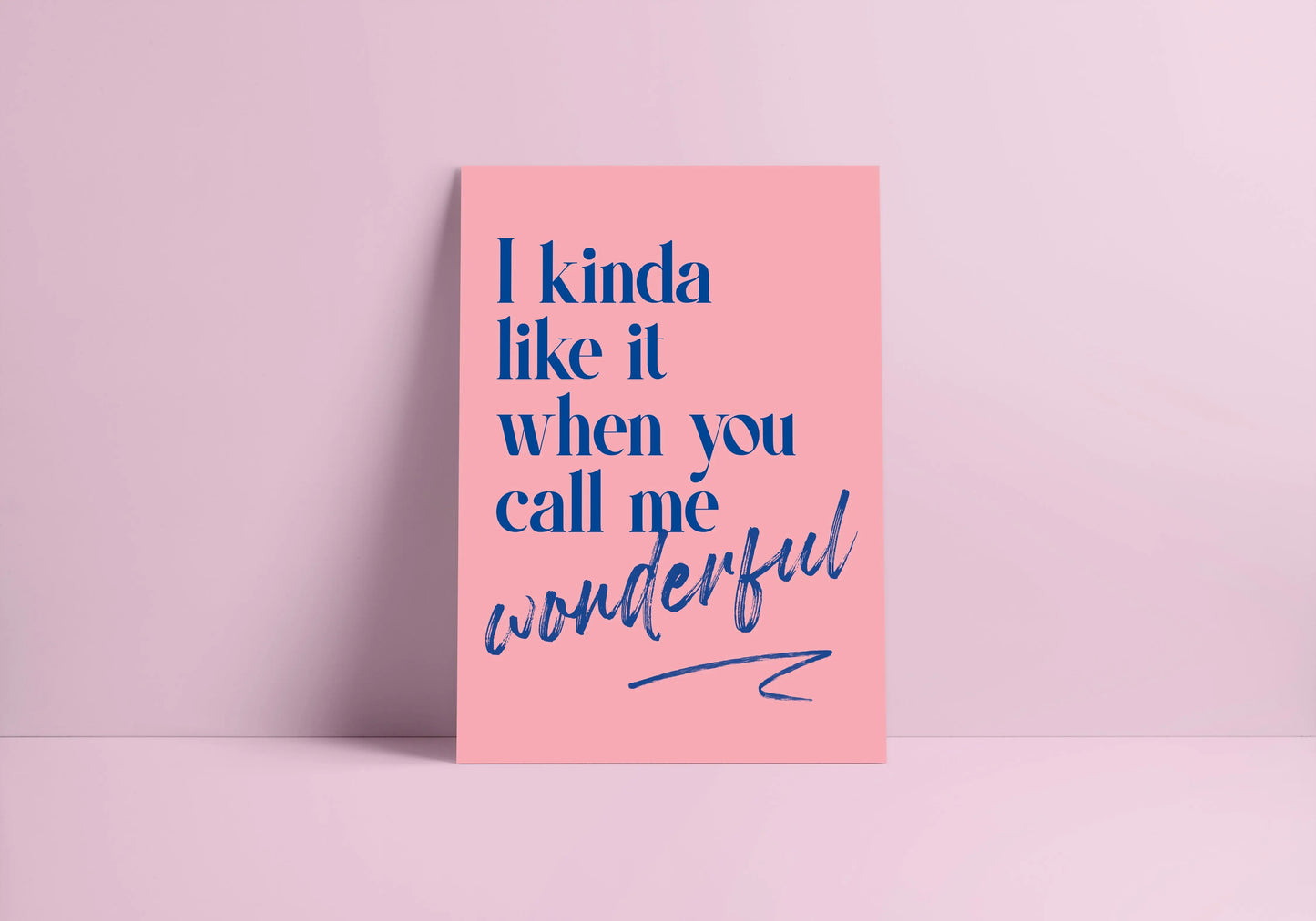 I Kinda Like It When You Call Me Wonderful (Olivia Dean) A4 Lyric Art Print whowhatclaireart