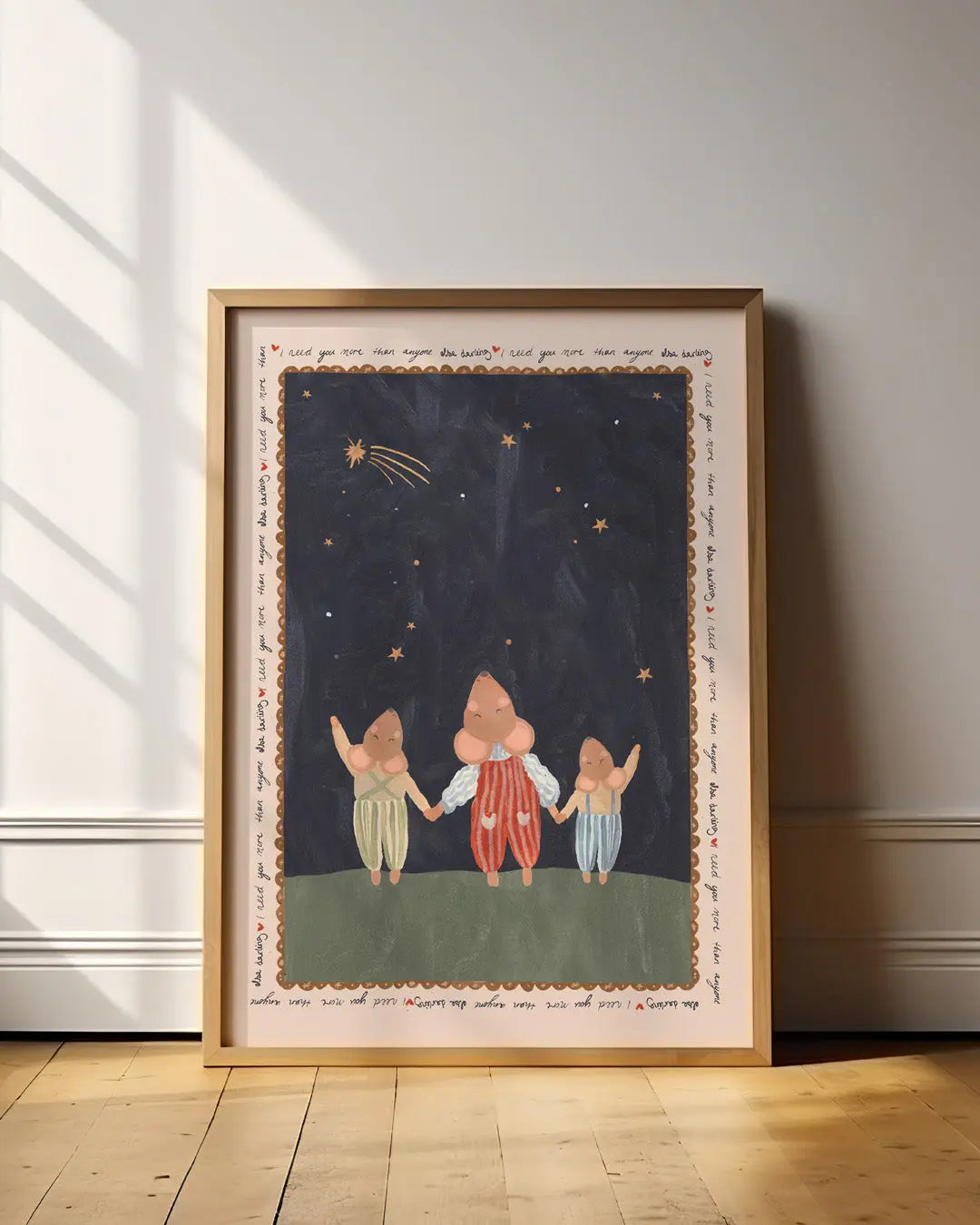 I Need You - Three Mice Art Print Lion & The Pear
