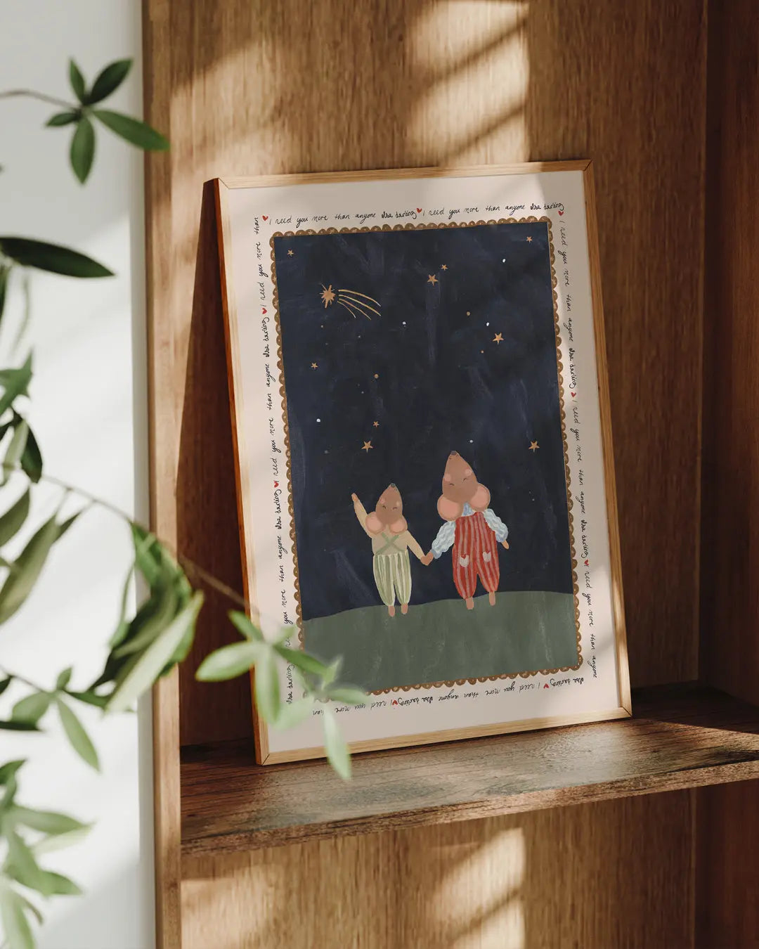 I Need You - Two Mice Art Print Lion & The Pear