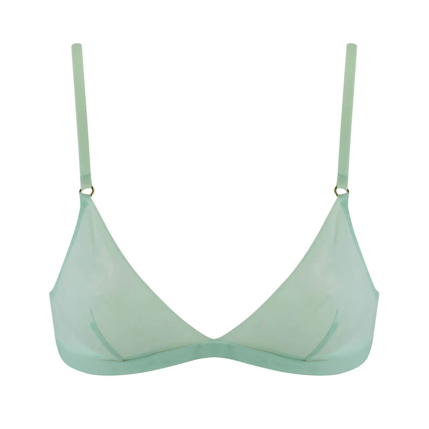 I.D. Line Soft Triangle Fine Mesh Bralette Mint Cream NOKAYA