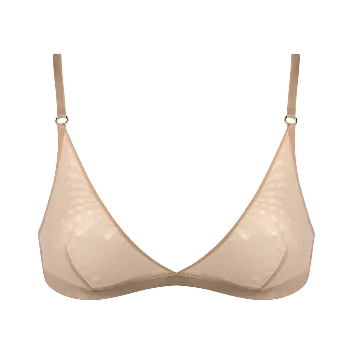 I.D. Line Soft Triangle Fine Mesh Bralette Nude NOKAYA