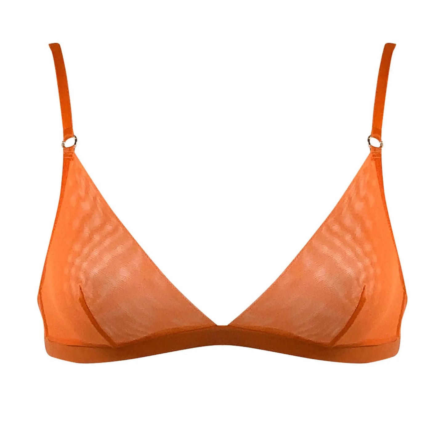I.D. Line Soft Triangle Fine Mesh Bralette Orange NOKAYA
