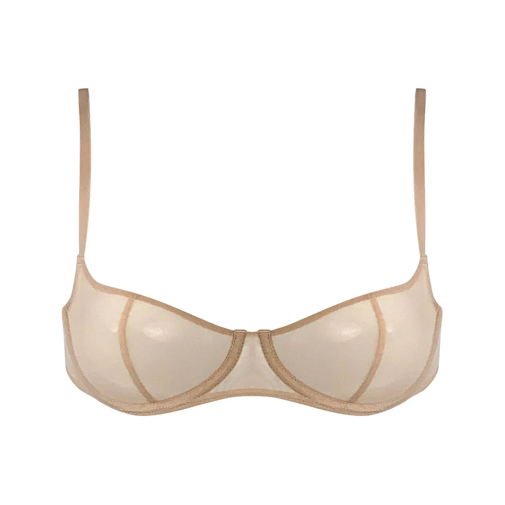 I.D. Line Underwired Fine Mesh Balcony Bra Nude NOKAYA