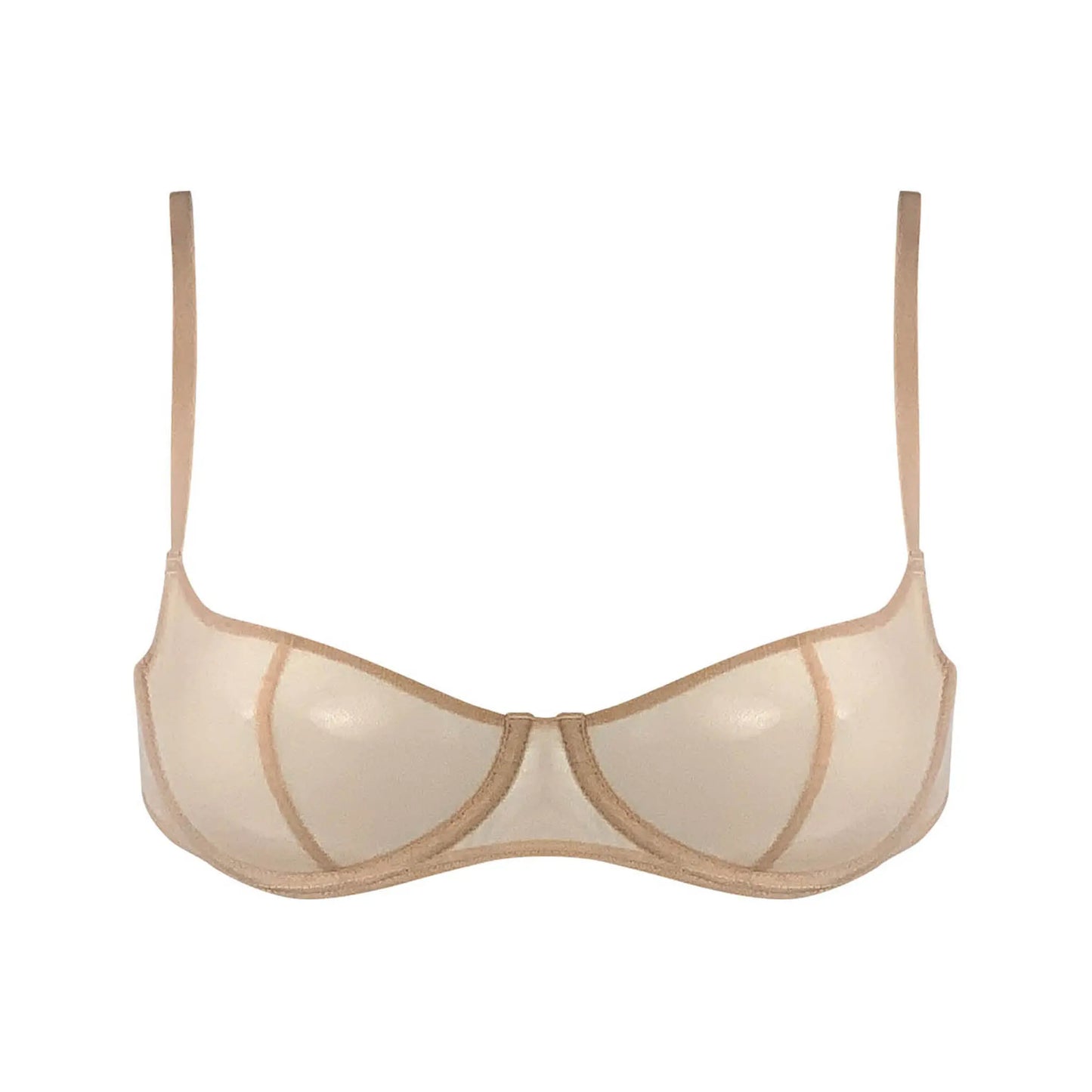 I.D. Line Underwired Fine Mesh Balcony Bra Nude NOKAYA