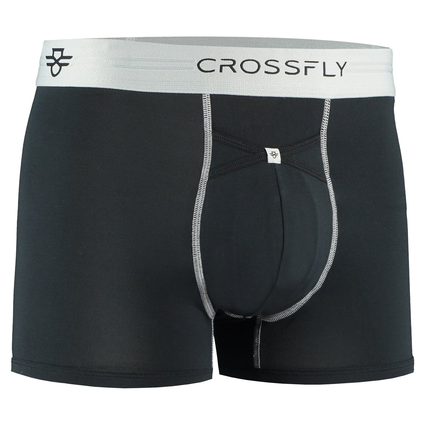 IKON X Men's 3" Trunks - Black/Silver Crossfly