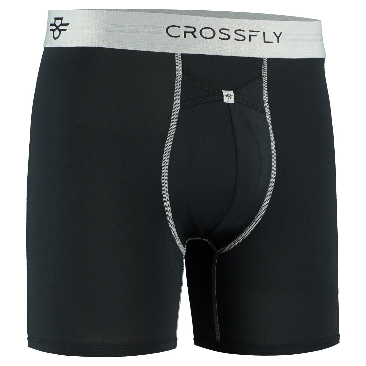 IKON X Men's 6" Boxers - Black/Silver Crossfly