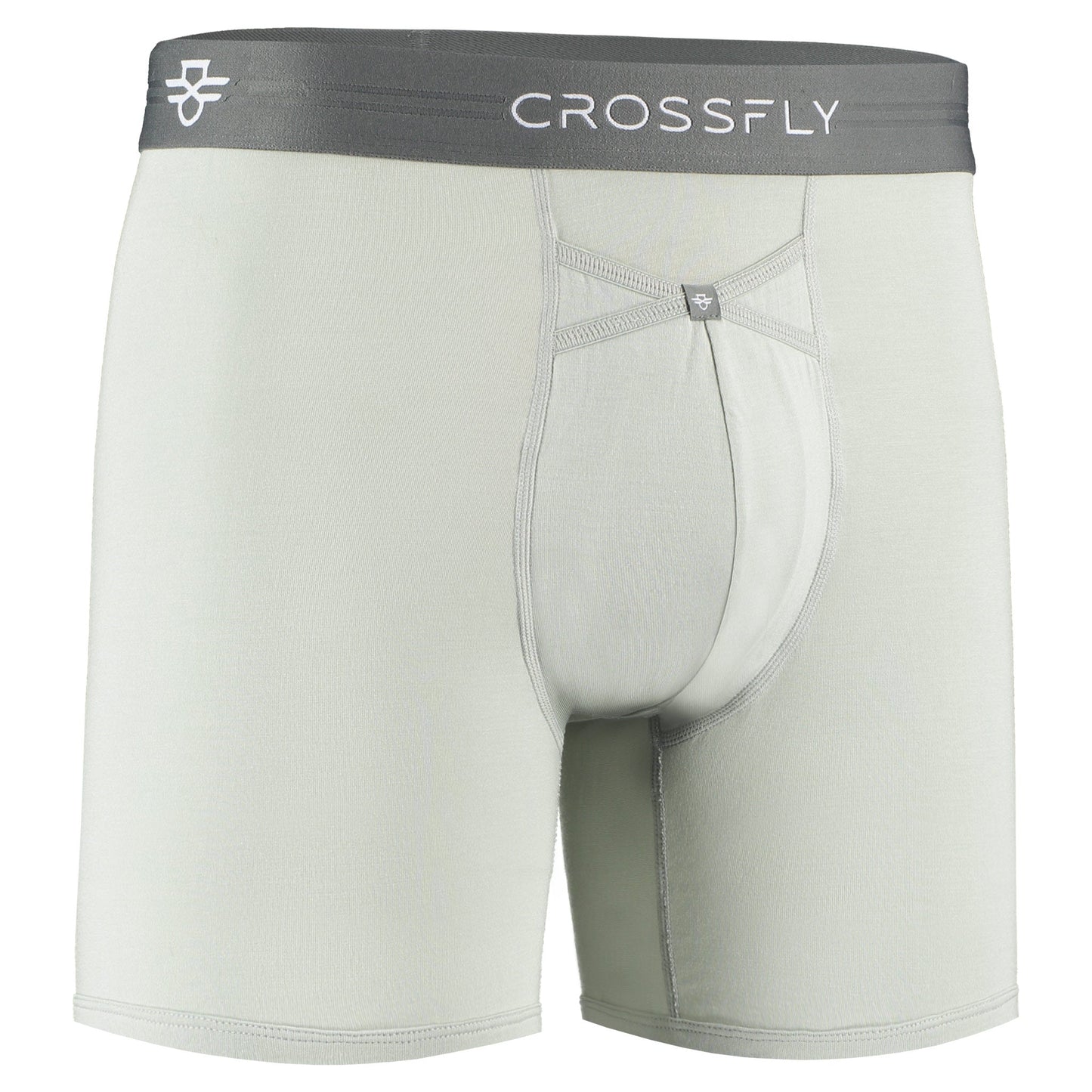 IKON X Men's 6" Boxers - Silver/Charcoal Crossfly