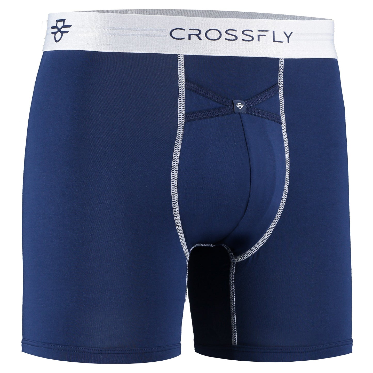 IKON X Men's 6" Boxers - Navy/White Crossfly