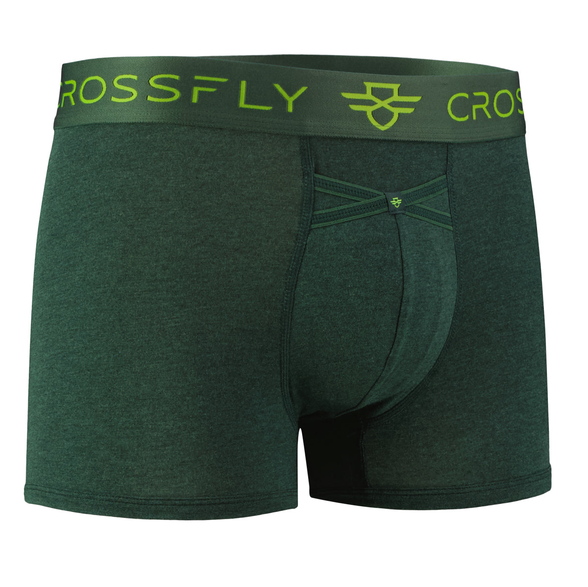 IKON Men's 3" Trunks - Green Marle Crossfly