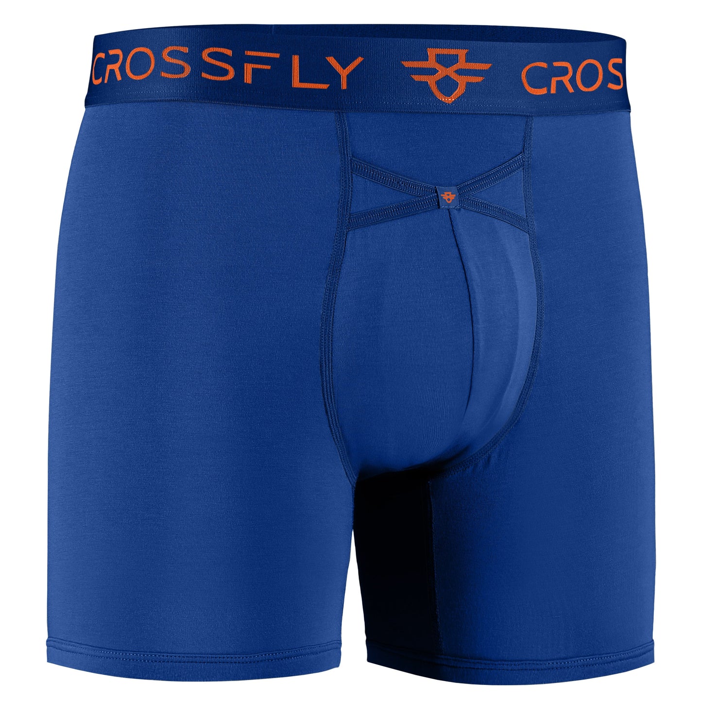 IKON Men's 6" Boxers - Italia Blue Orange Crossfly