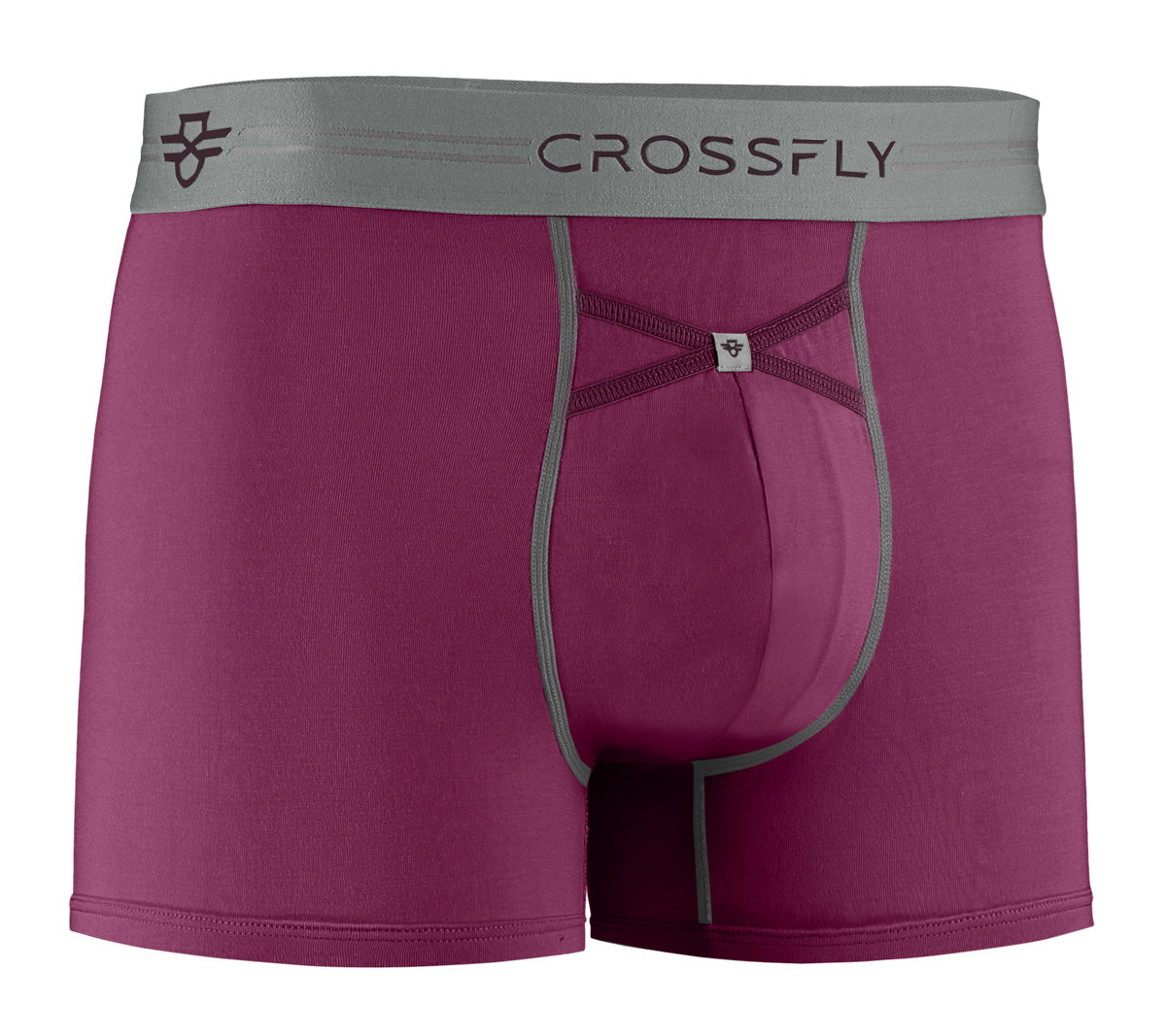 IKON X Men's 3" Trunks - Perfect Plum/Grey Crossfly