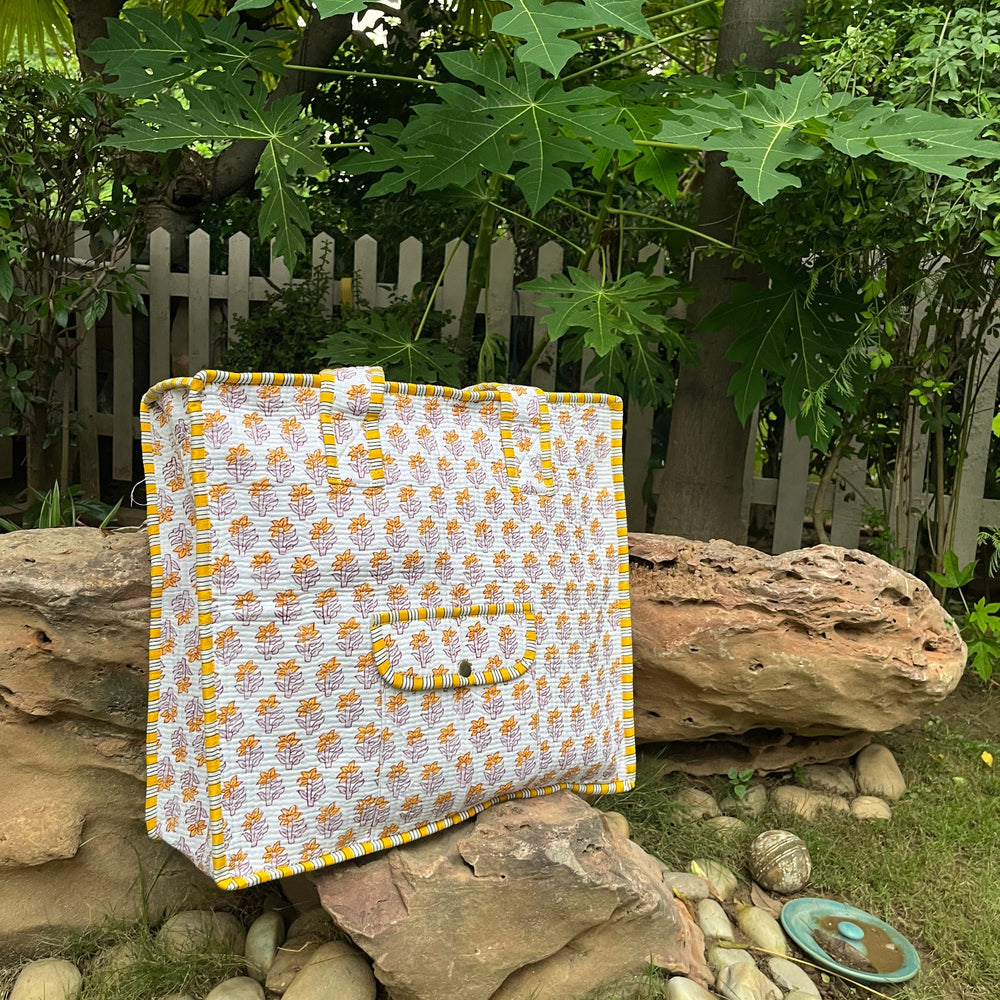 Miha Block Printed Tote Bag Naree Clothing