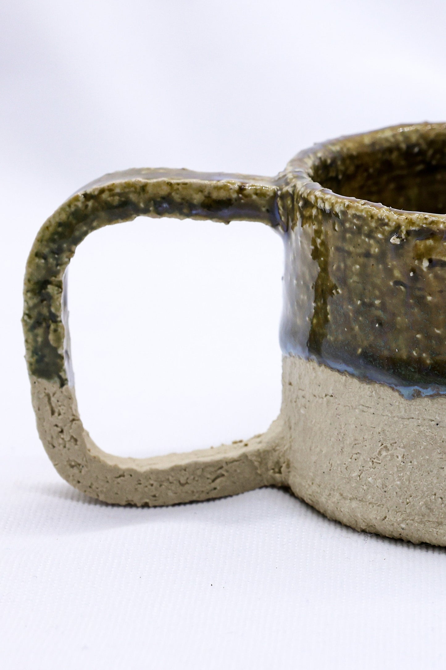 Beige Grande Handmade Milled Stoneware Big Ceramic Mug Ribera Handmade Ceramics