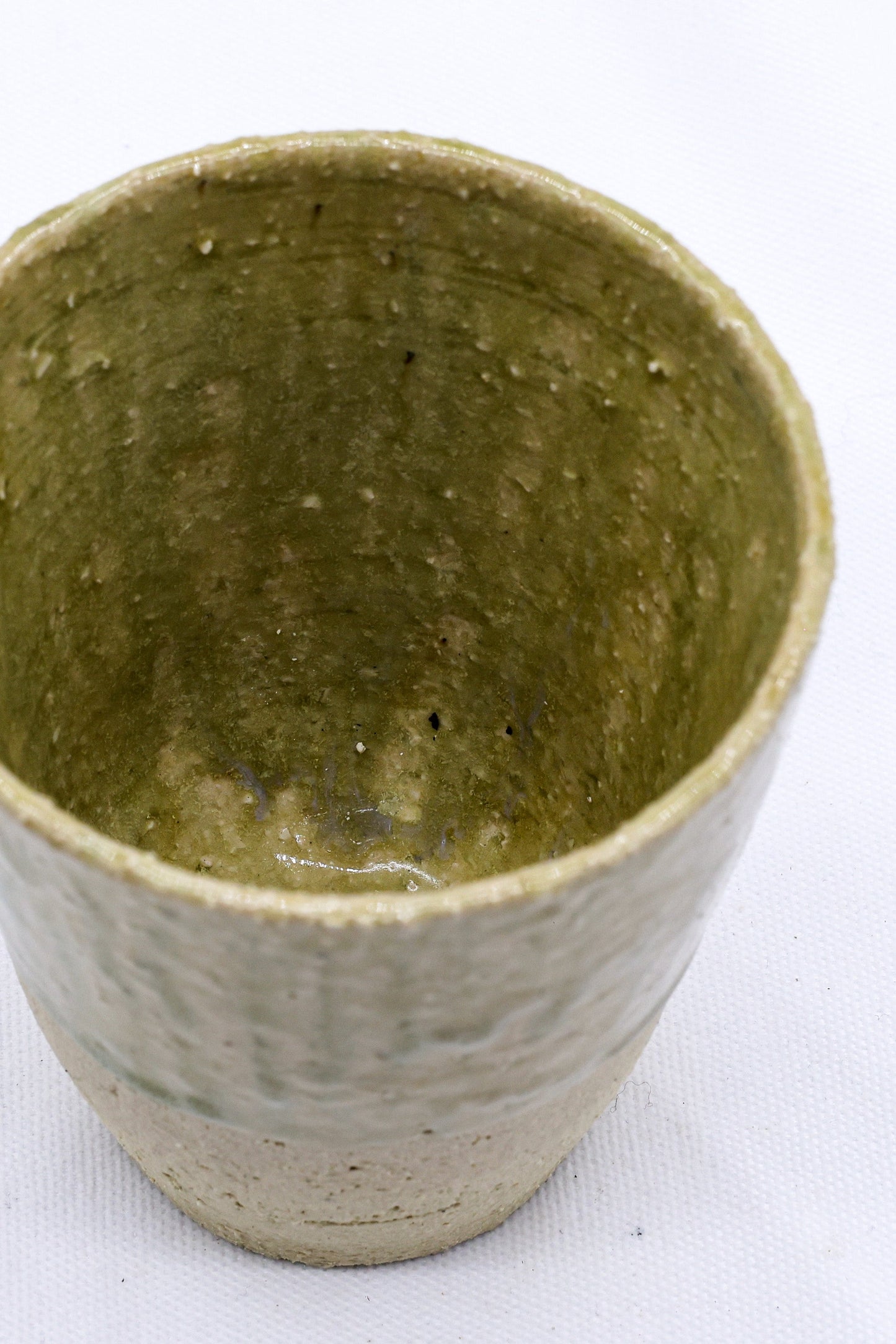 Beige Quadra Milled Stoneware Tall Handmade Ceramic Cup Ribera Handmade Ceramics