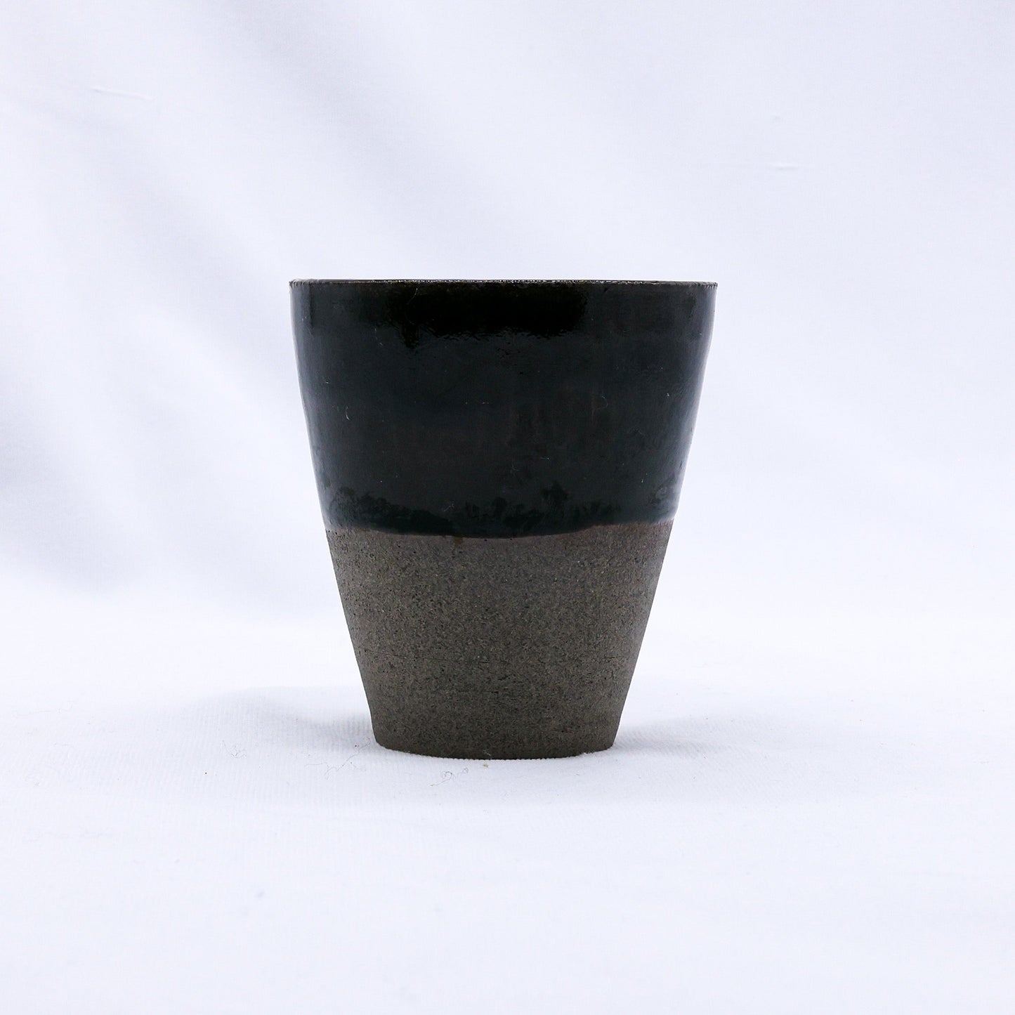 Bluverde Quadra Handmade Ceramic Smoked Grey Stoneware Tall Ceramic Cup Ribera Handmade Ceramics