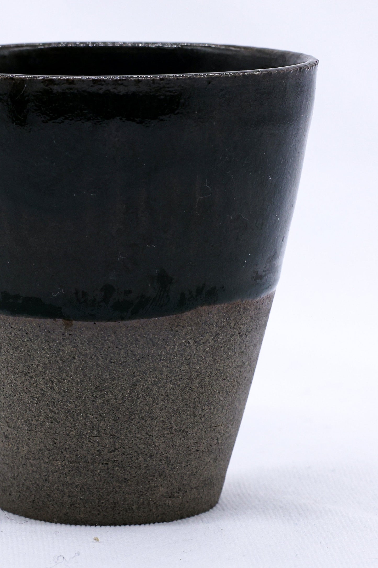 Bluverde Quadra Handmade Ceramic Smoked Grey Stoneware Tall Ceramic Cup Ribera Handmade Ceramics