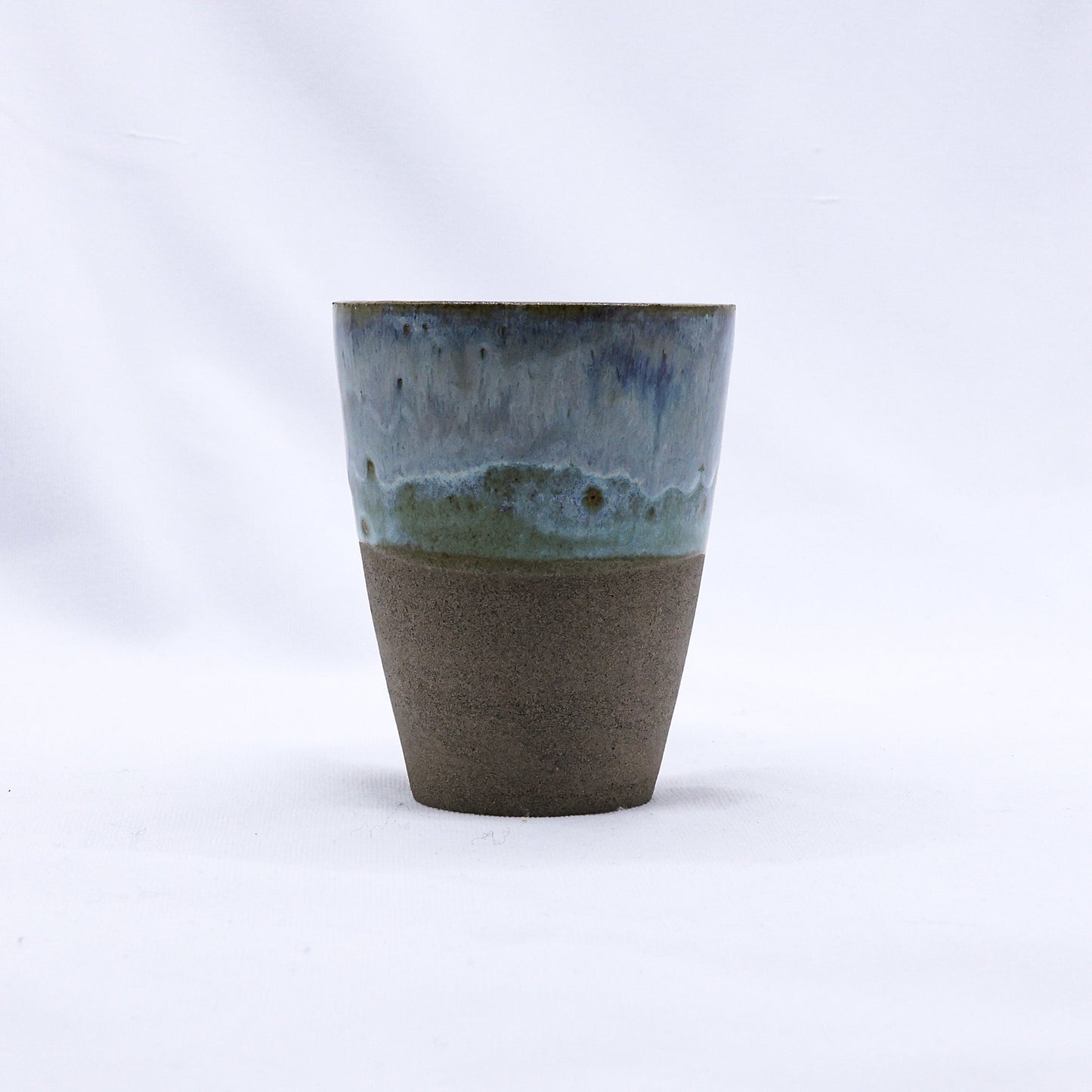 Bluvio Quadra Handmade Ceramic Smoked Grey Stoneware Tall Ceramic Cup Ribera Handmade Ceramics
