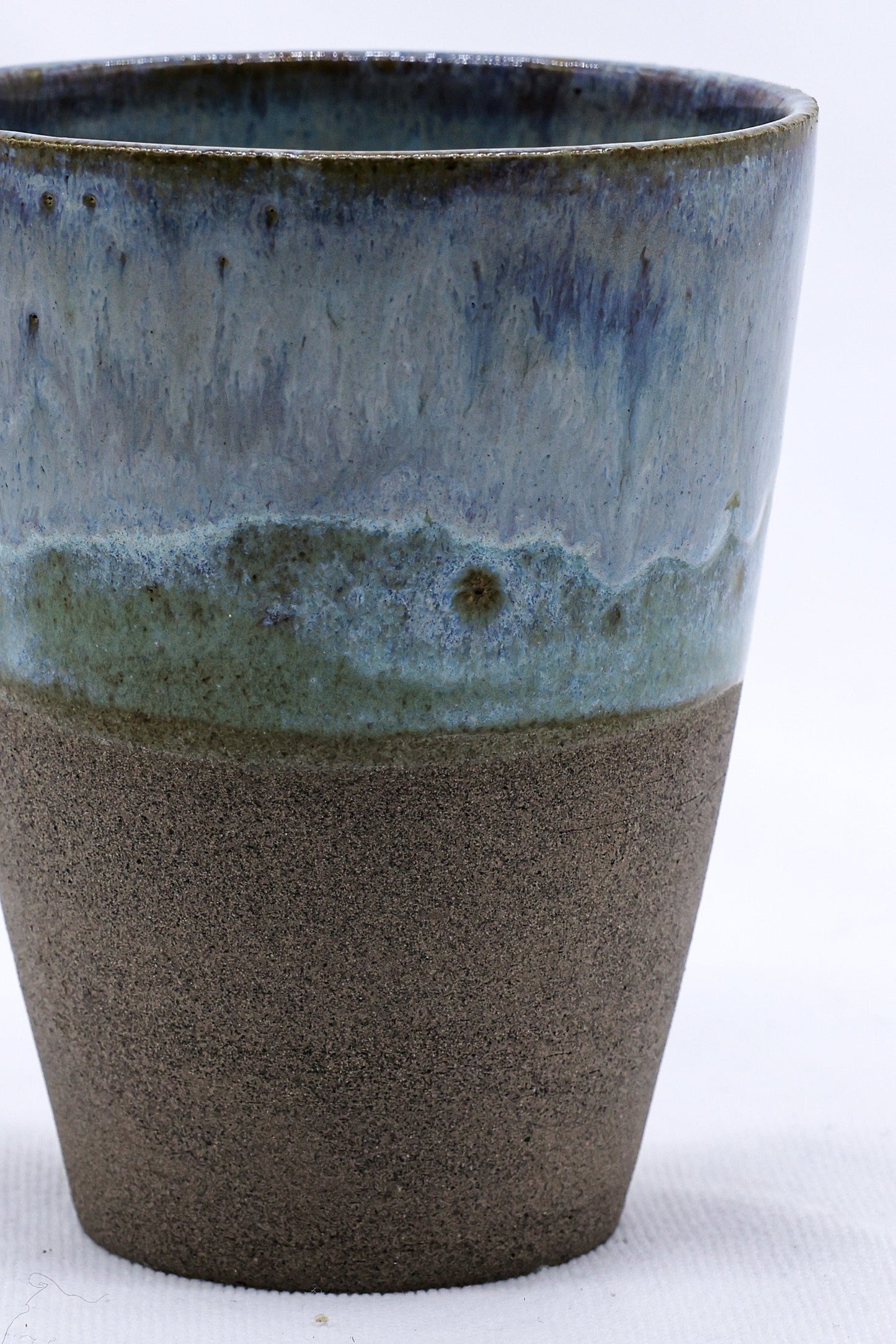 Bluvio Quadra Handmade Ceramic Smoked Grey Stoneware Tall Ceramic Cup Ribera Handmade Ceramics