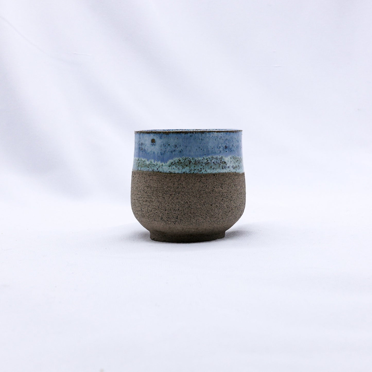 Blulume Tazza Handmade Ceramic Smoked Grey Stoneware Short Cup Ribera Handmade Ceramics