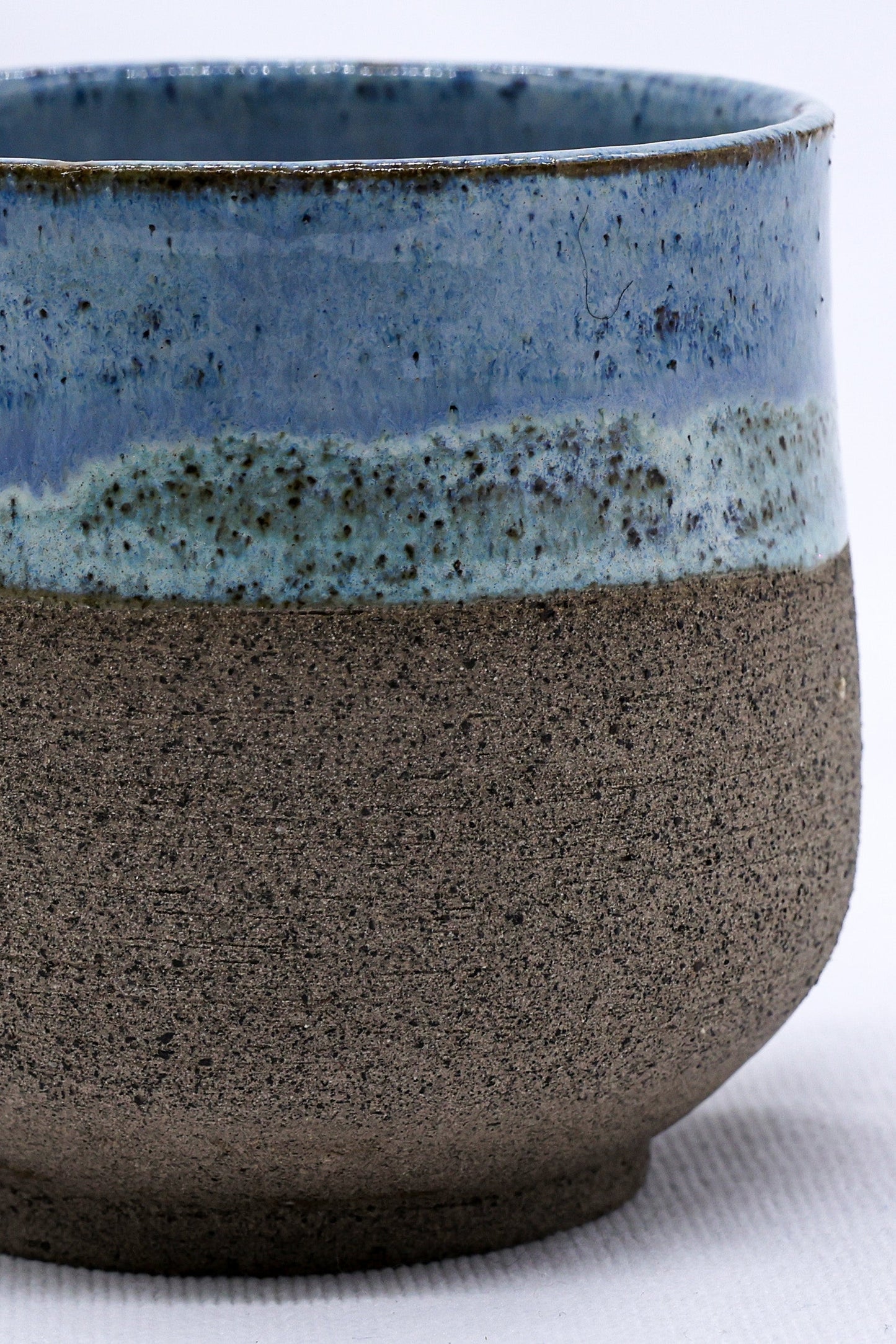 Blulume Tazza Handmade Ceramic Smoked Grey Stoneware Short Cup Ribera Handmade Ceramics