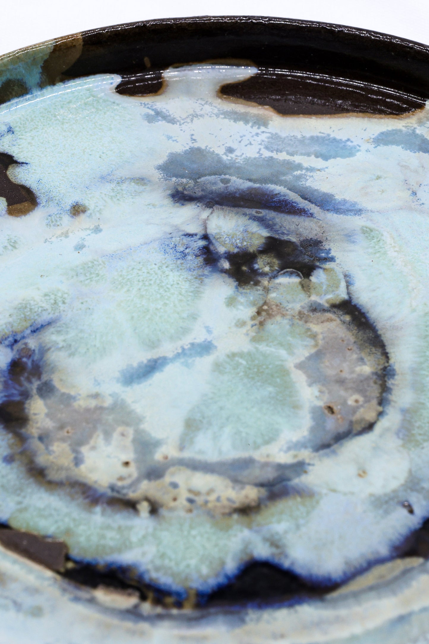 27 cm Tidepool Smoked Grey Large Stoneware Handmade Ceramic Dinner Plate Ribera Handmade Ceramics