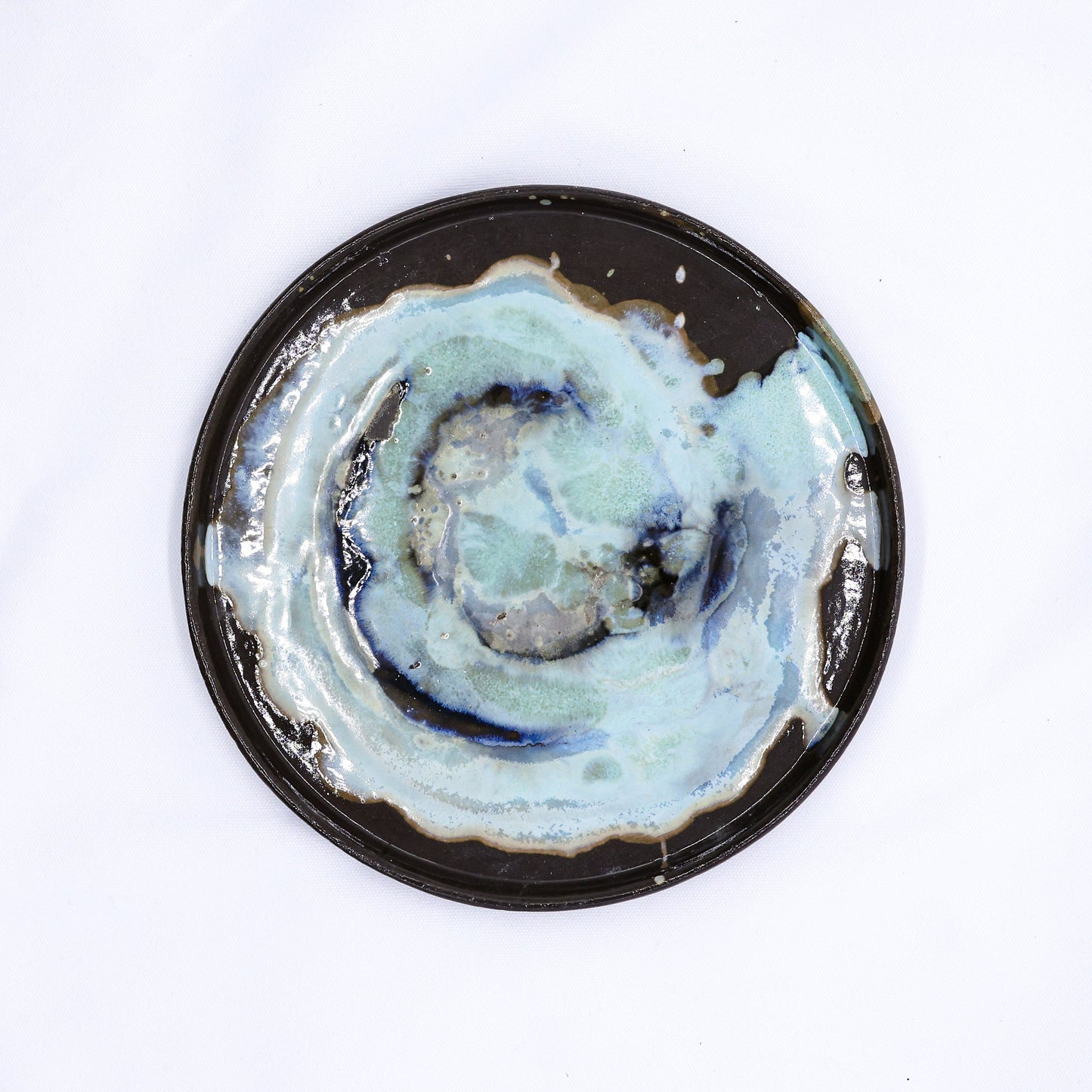 27 cm Tidepool Smoked Grey Large Stoneware Handmade Ceramic Dinner Plate Ribera Handmade Ceramics