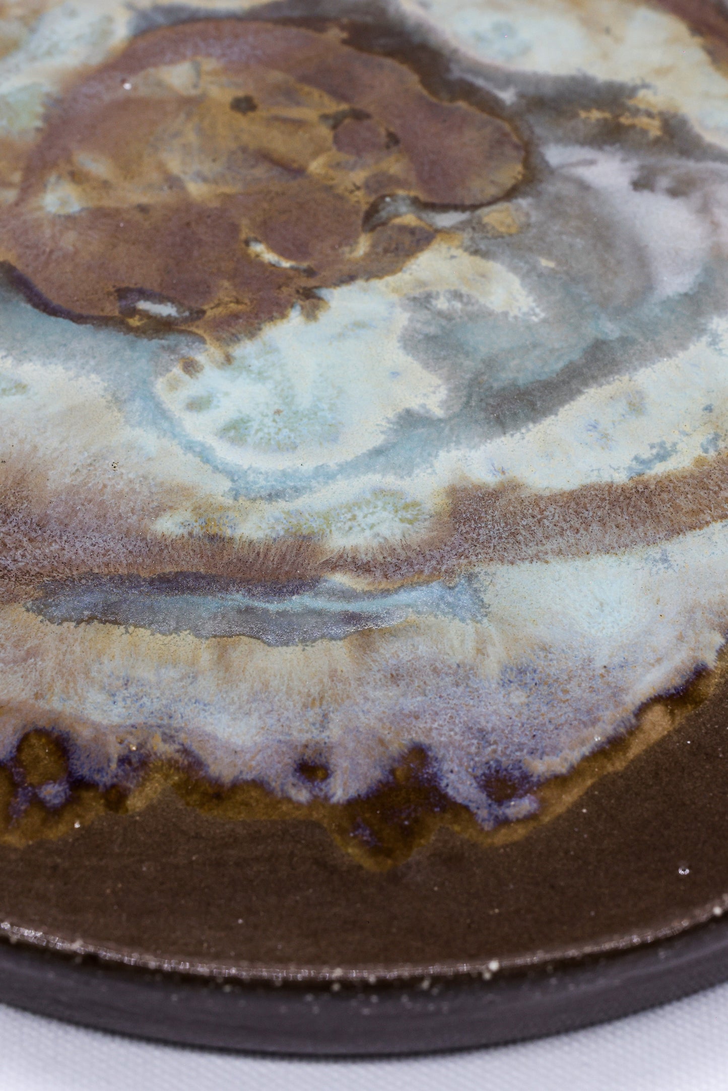 23 cm Tidepool Smoked Grey Large Stoneware Handmade Ceramic Dinner Plate Ribera Handmade Ceramics