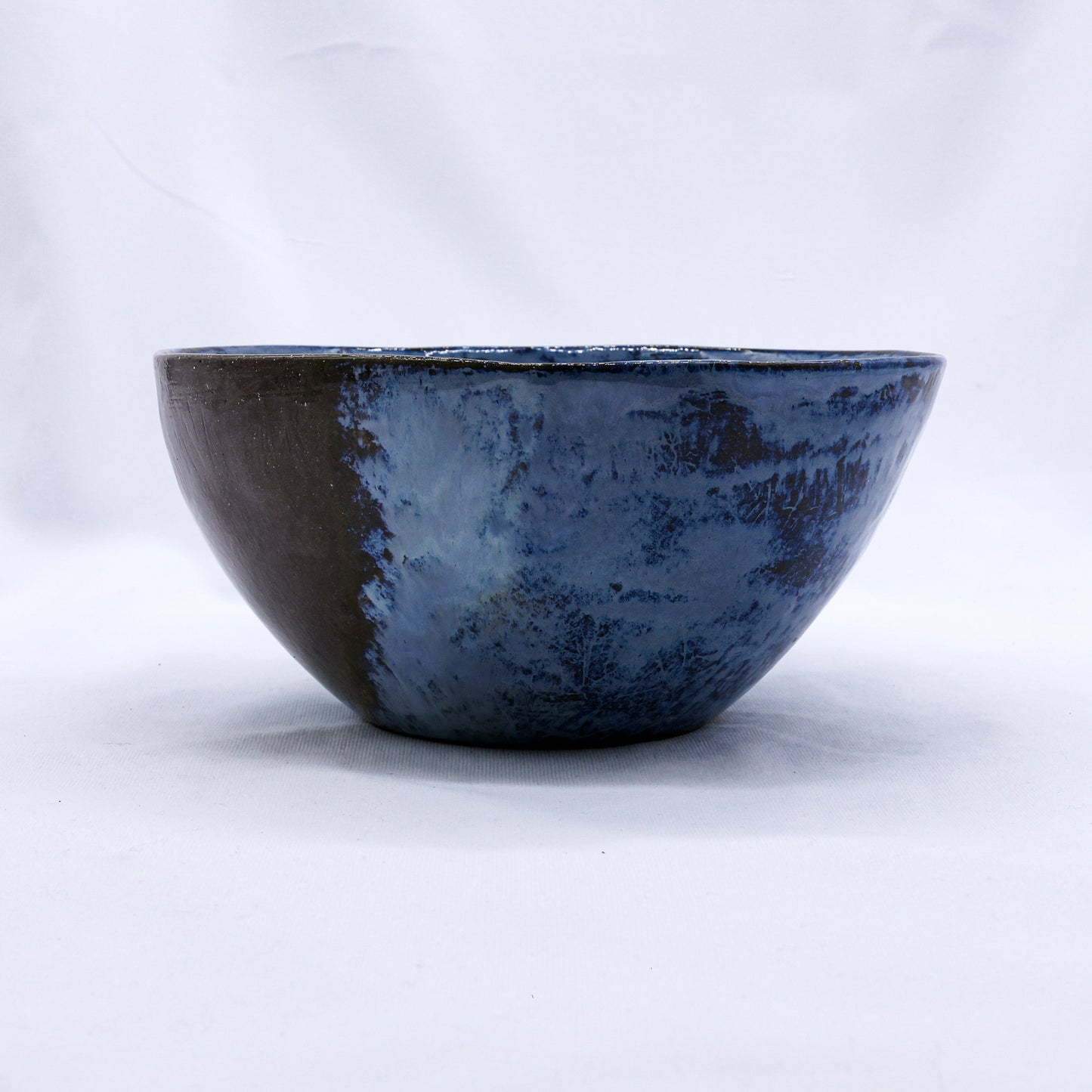 Large Smoked Grey Cold Aegean Fade Handmade Ceramic Stoneware Dinner Bowl Ribera Handmade Ceramics