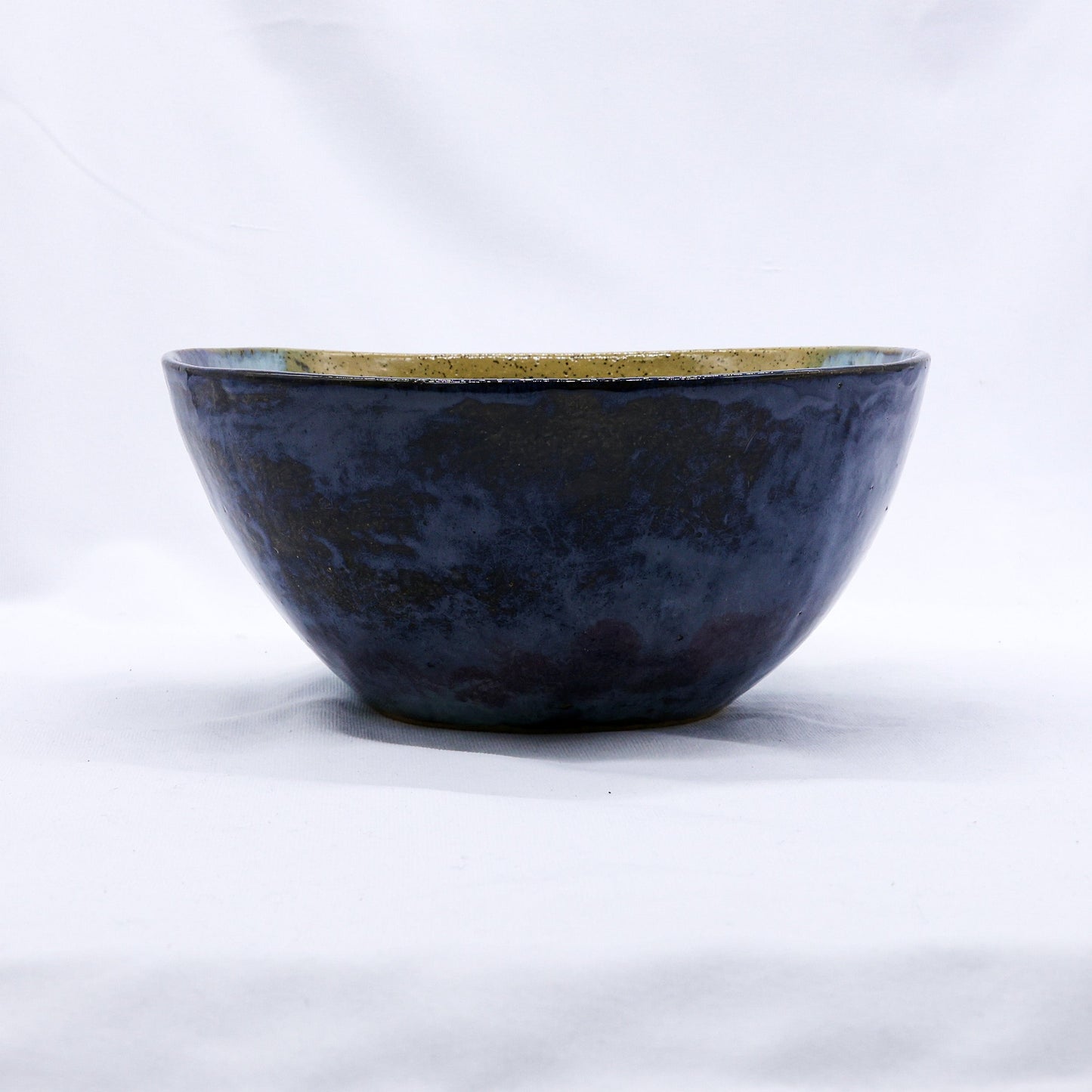 Large Ochre Tide Speckle Handmade Ceramic Stoneware Dinner Bowl Ribera Handmade Ceramics