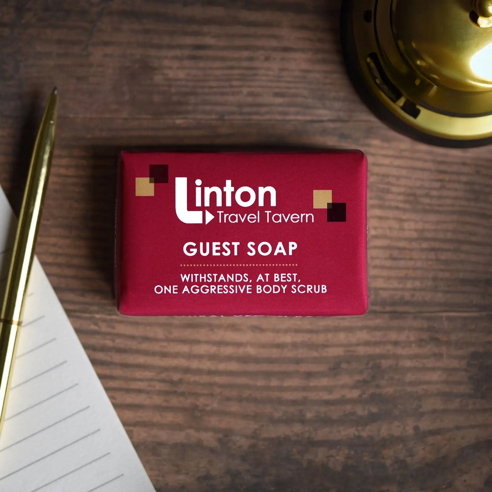 I'm Alan Partridge Linton Travel Tavern Hotel Guest Soap Paper Plane
