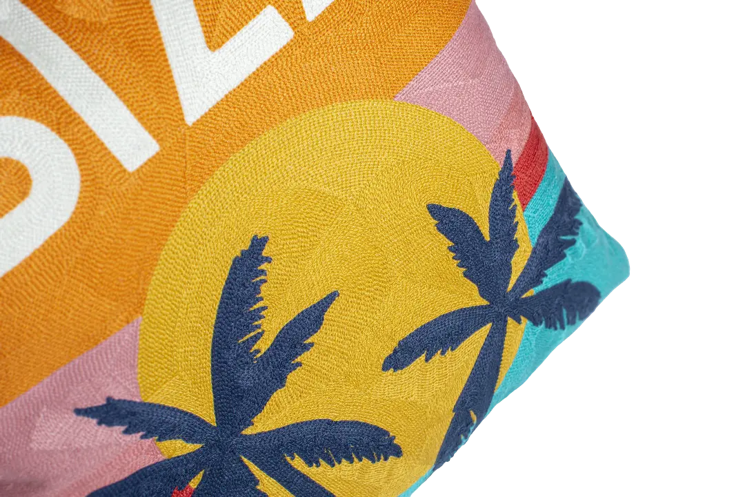 Ibiza Needlepoint Cushion The Pillow Drop