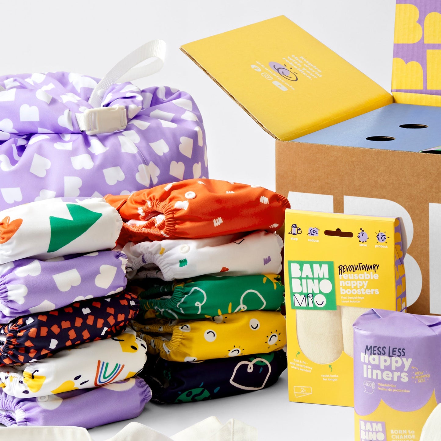 Stay At Home Wet Nappy Bag in Brave Bambino Mio (UK)