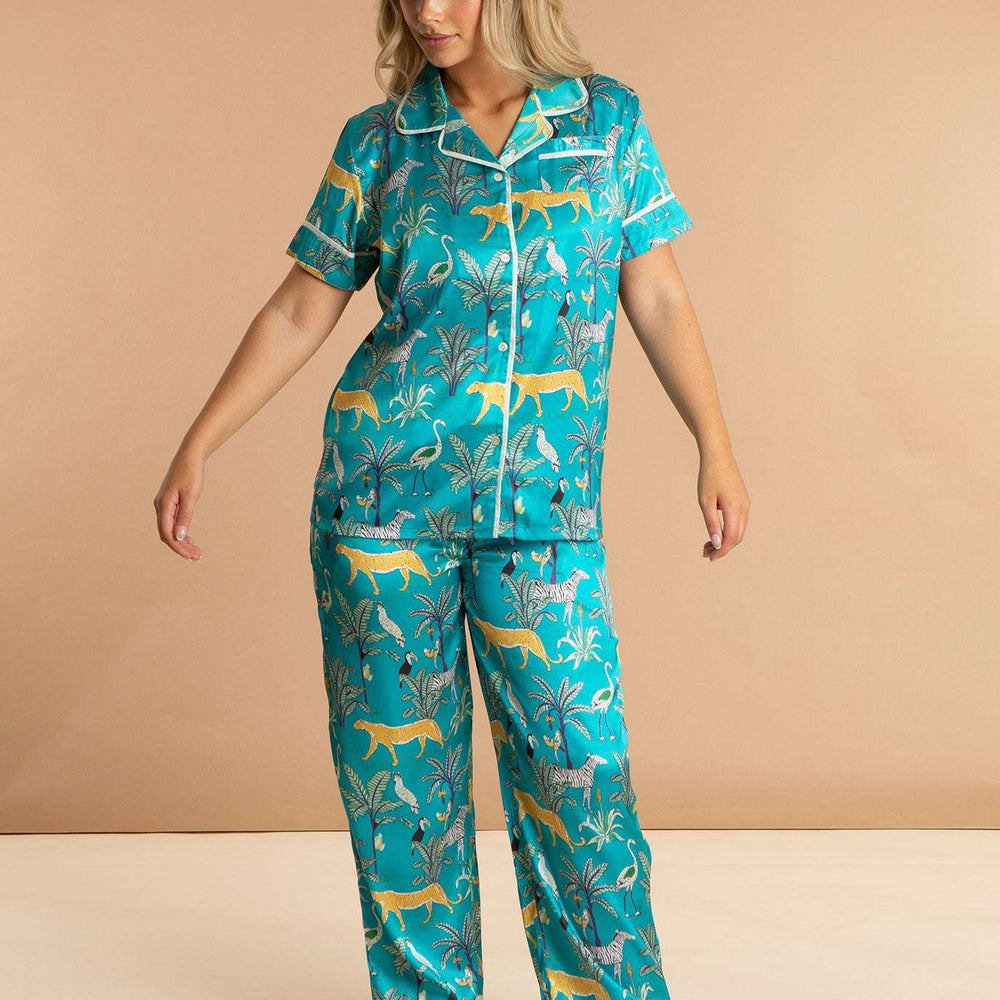 Lomami Leopard Women's Satin Pyjamas inara