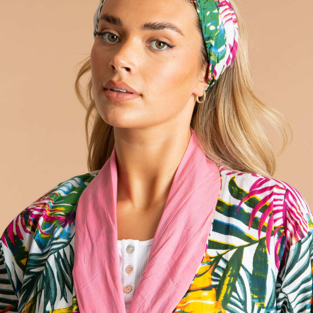 Bora Bora Floral Cotton Hair Scarf inara