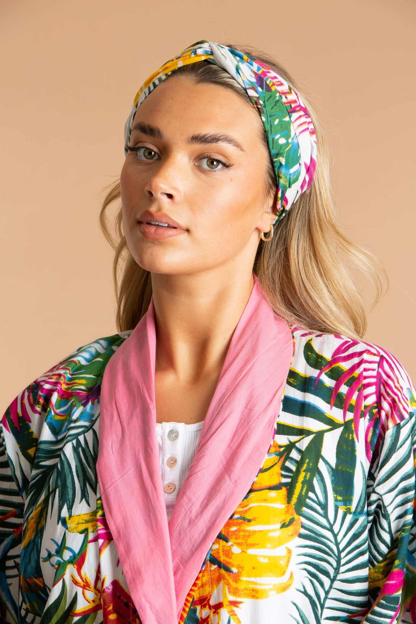 Bora Bora Floral Cotton Hair Scarf inara