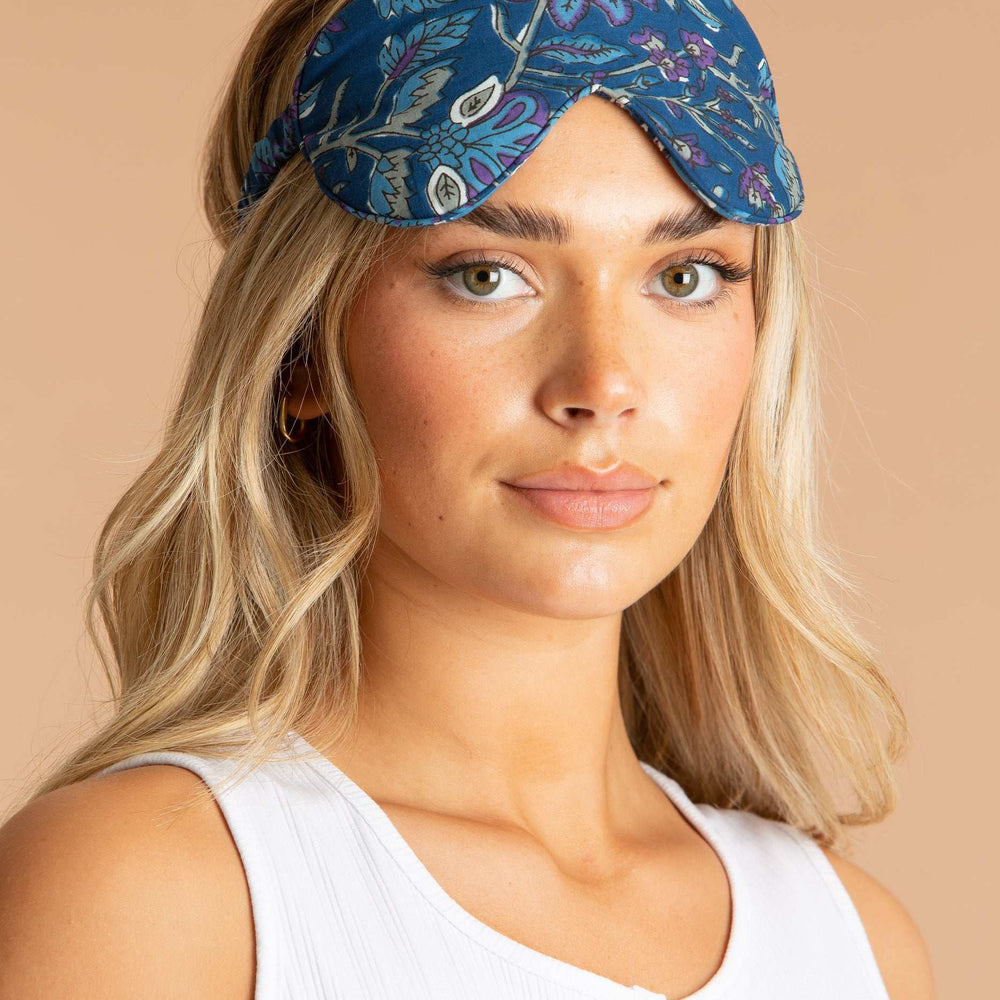 Blue Lagoon Cotton Sleep Mask inara