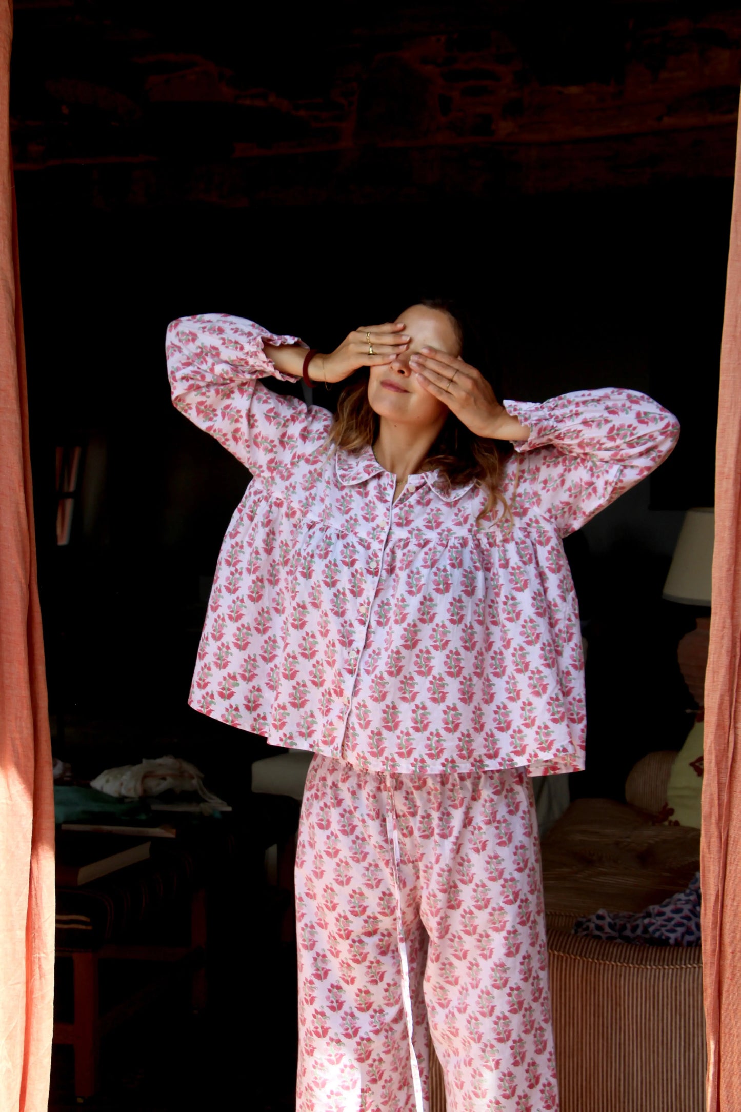 Inca Red Women's Pyjama Trouser Set WooWoo London