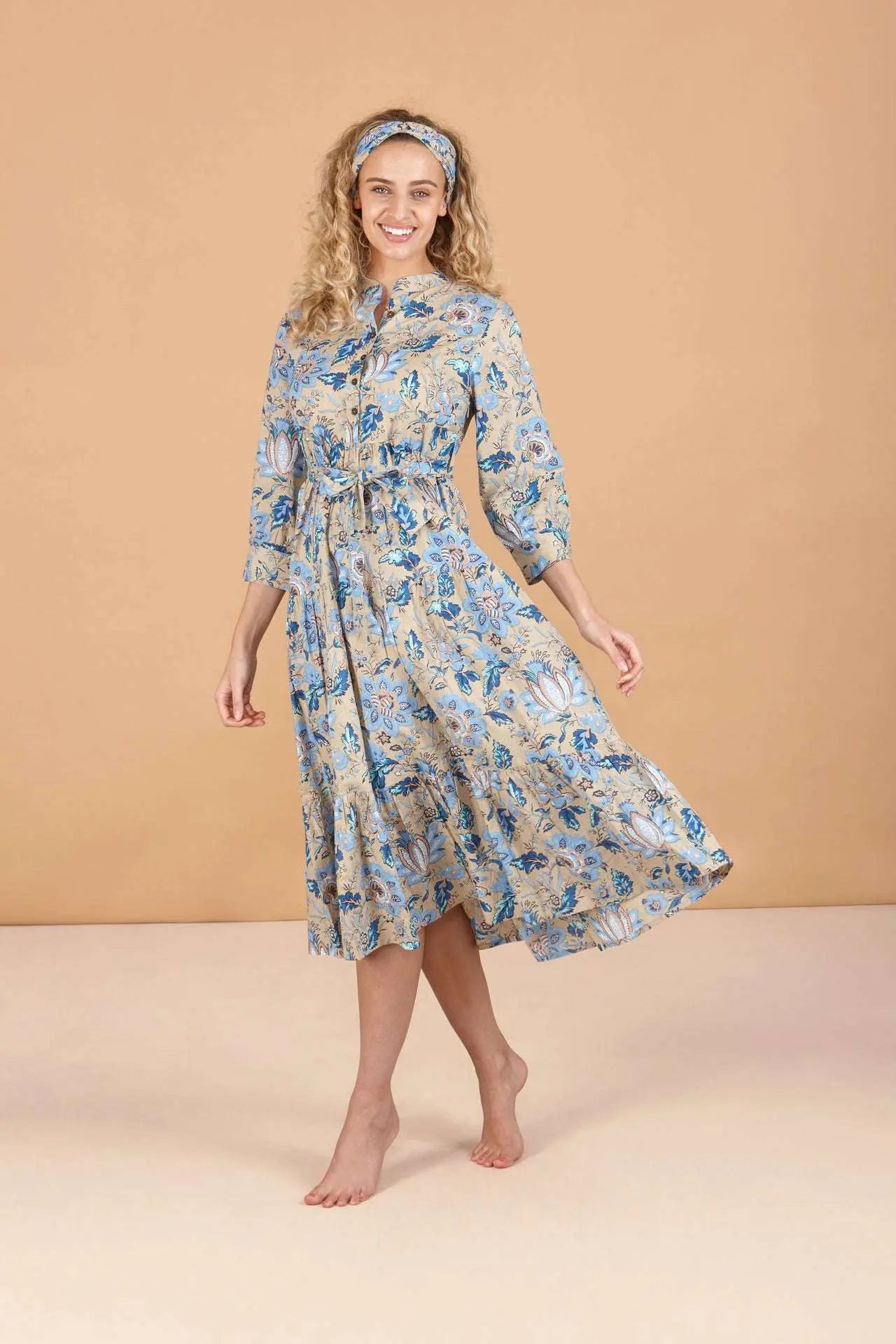 Indigo Lotus Cotton Dress inara