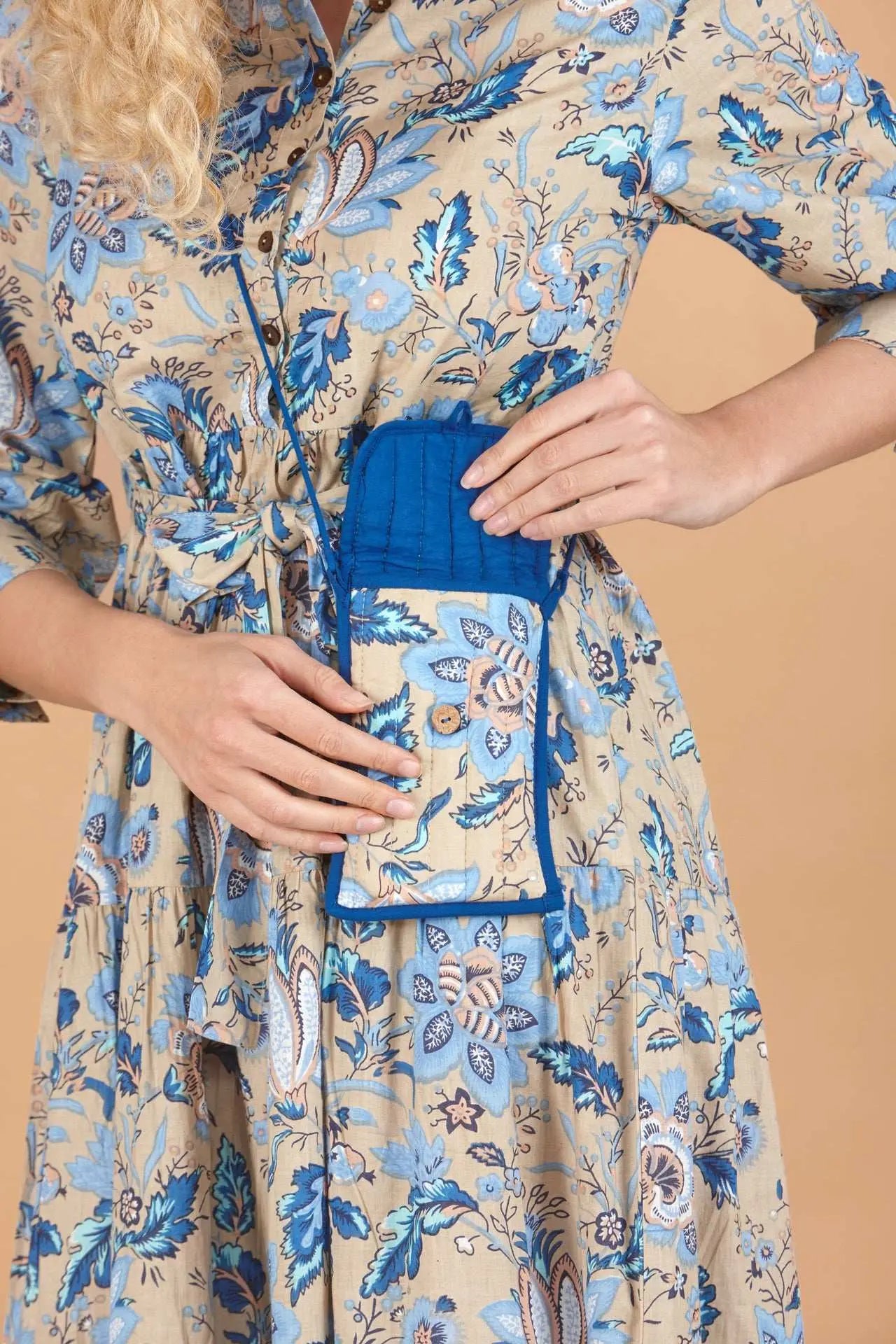 Indigo Lotus Crossbody Phone Bag inara