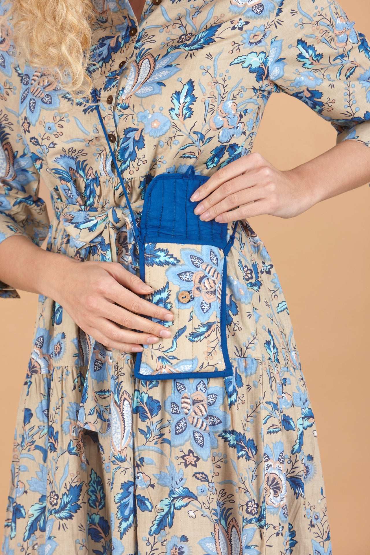 Indigo Lotus Crossbody Phone Bag inara