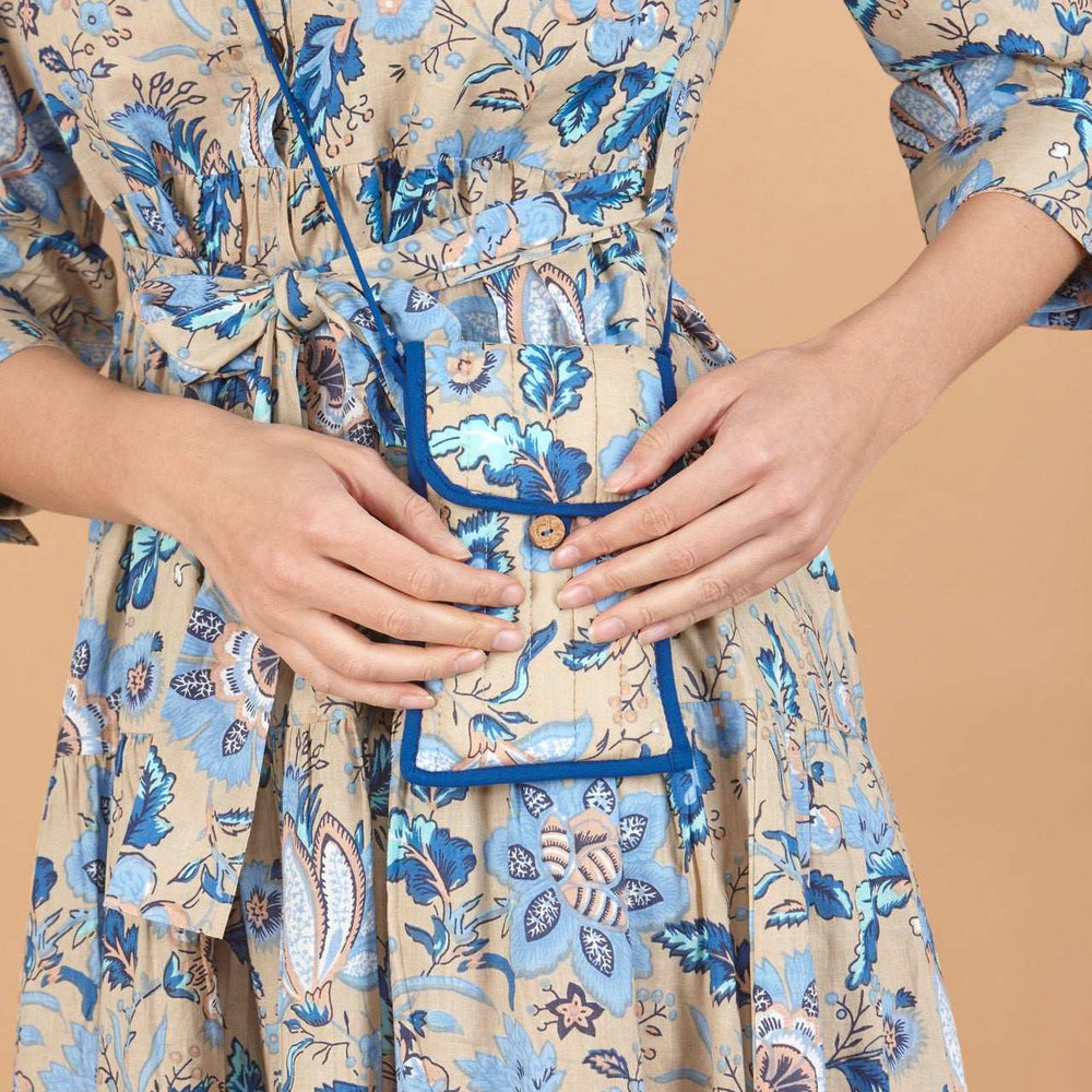 Indigo Lotus Crossbody Phone Bag inara