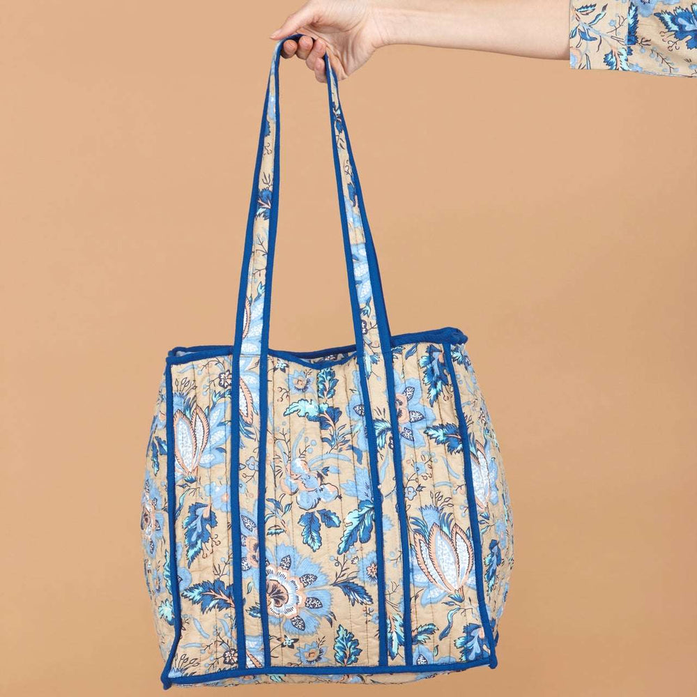Indigo Lotus Tote Bag inara
