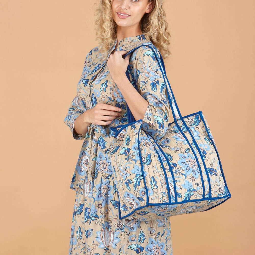 Indigo Lotus Tote Bag inara