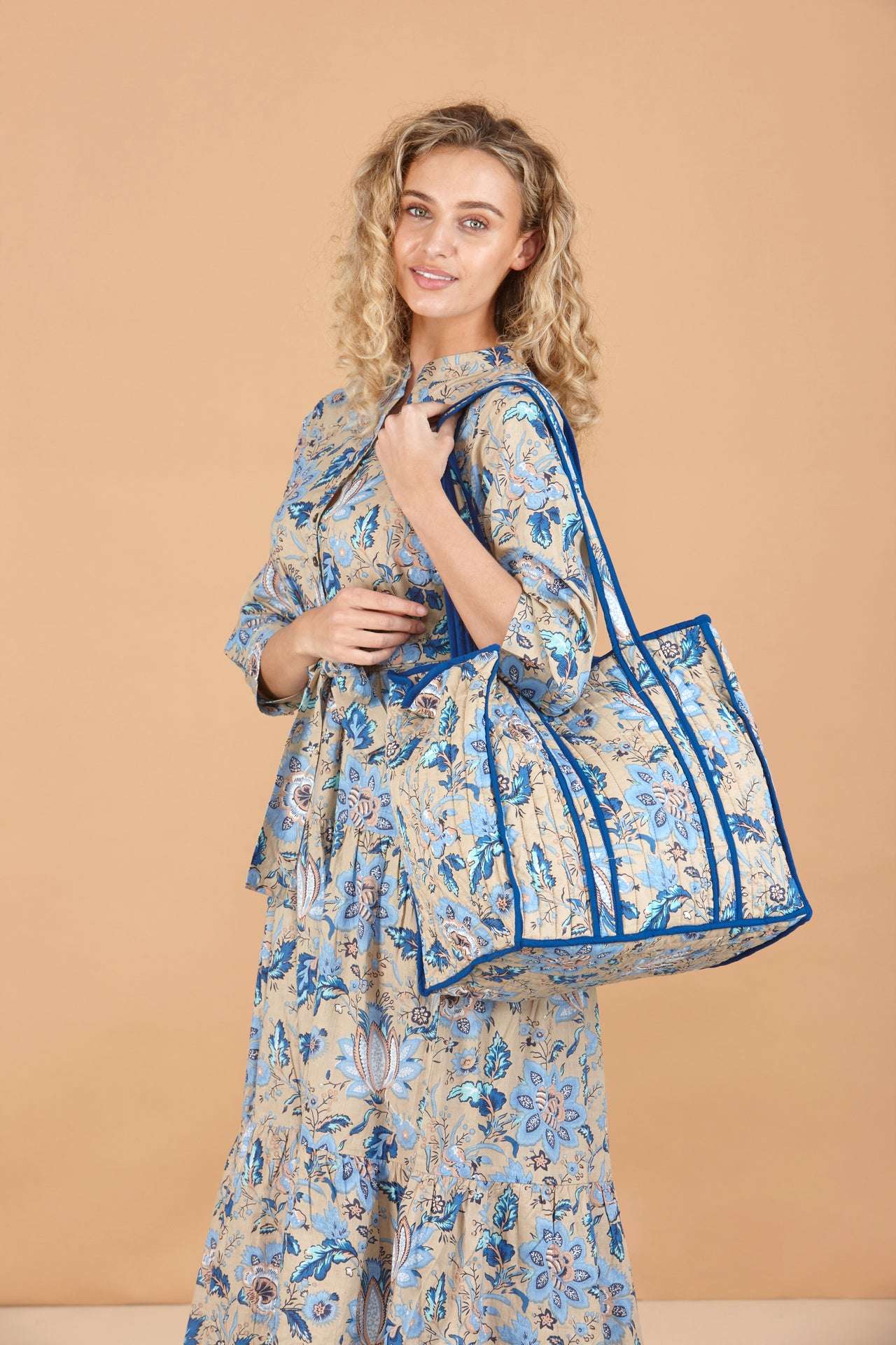 Indigo Lotus Tote Bag inara