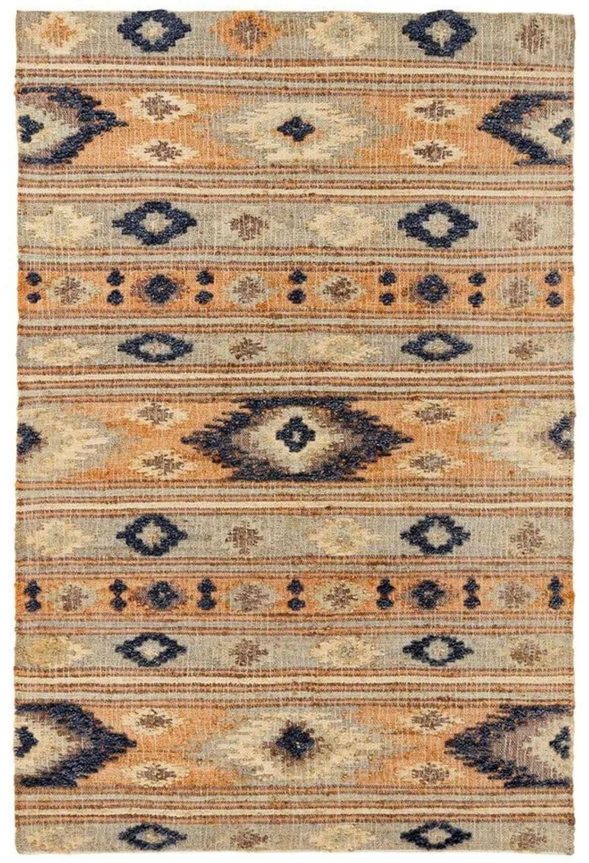 Indio Multicolour Aztec Jute Rug The Rugs