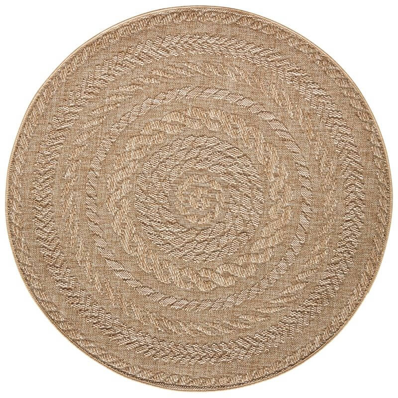 Indoor Outdoor Almendro Round Rug – Chevron Design The Rugs