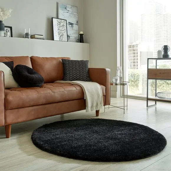 Indulgence Round Shaggy Rug Dunelm