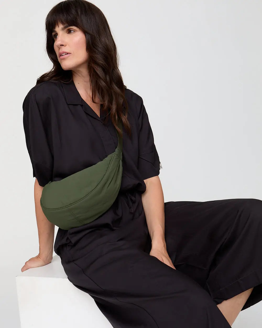 Iris Black Crop Jumpsuit Turtledove London