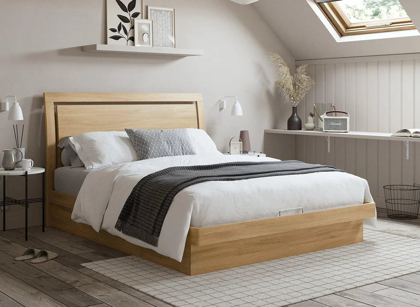 Isabella Wooden Ottoman Bed Frame - Brown Dreams