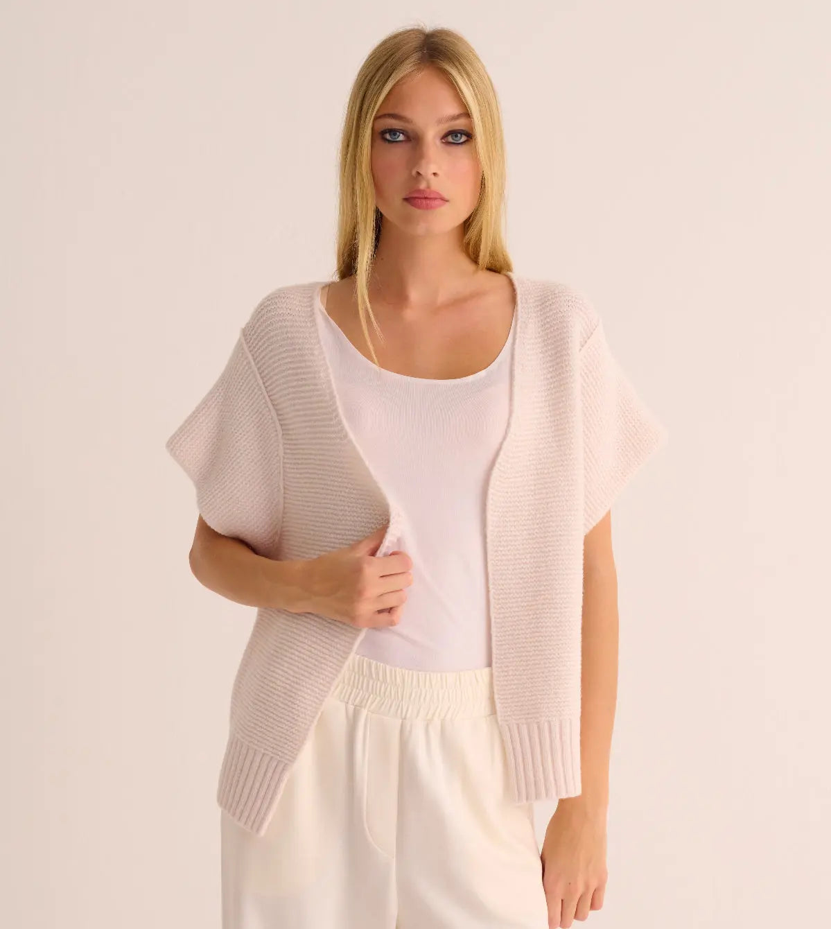 Ivory Alpaca Short Sleeve Shrug MAMU Dream